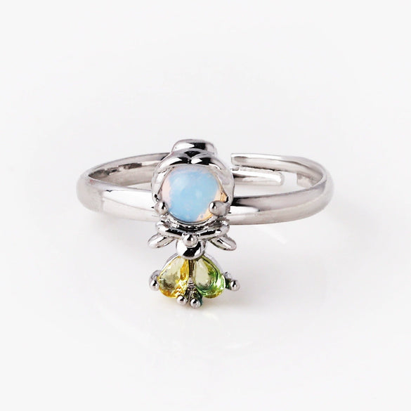 Wholesale Jewelry Ring Copper Zircon Cartoon Animal Geometric Style Microinlaid Colorful Zircon