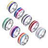 Wholesale Jewelry Ring Titanium Steel Geometric Glue