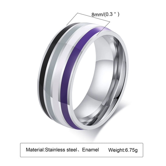Wholesale Jewelry Ring Titanium Steel Geometric Glue