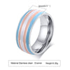 Wholesale Jewelry Ring Titanium Steel Geometric Glue