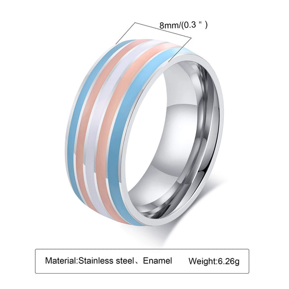Wholesale Jewelry Ring Titanium Steel Geometric Glue