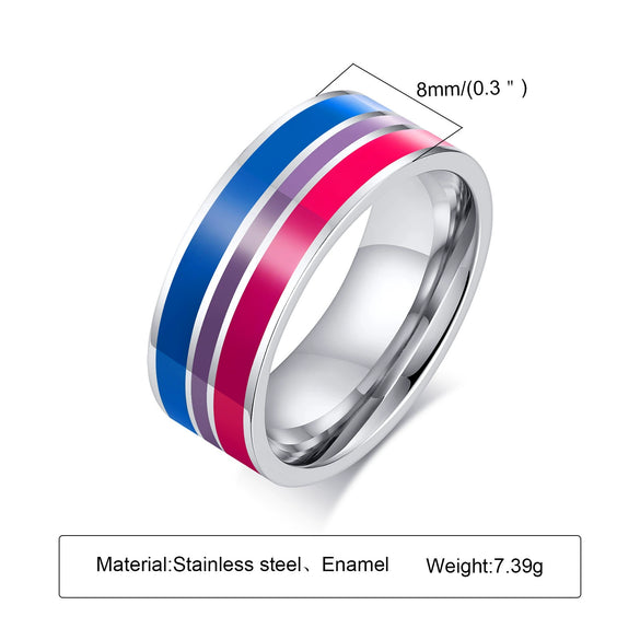 Wholesale Jewelry Ring Titanium Steel Geometric Glue