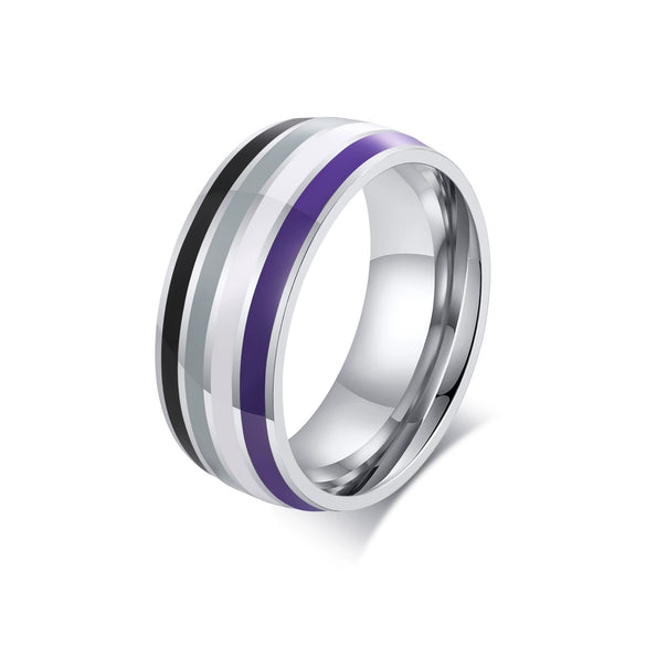 Wholesale Jewelry Ring Titanium Steel Geometric Glue