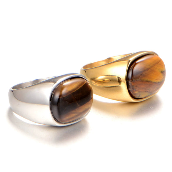 Wholesale Jewelry Ring Titanium Steel Retro Gem Ring For Men And Unisex With Geometric Design And Polishing
