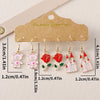 Wholesale Jewelry Romantic Castle Bear Rose Alloy Enamel Plating Drop Earrings
