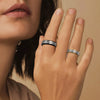 Wholesale Jewelry Rotatable Titanium Steel Geometric Ring Electroplated Black