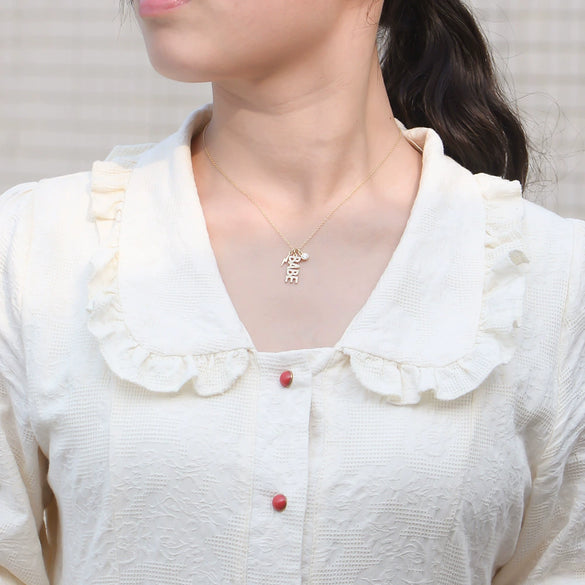 Wholesale Jewelry S925 Silver Diamond English Letters Pendant Necklace For Women