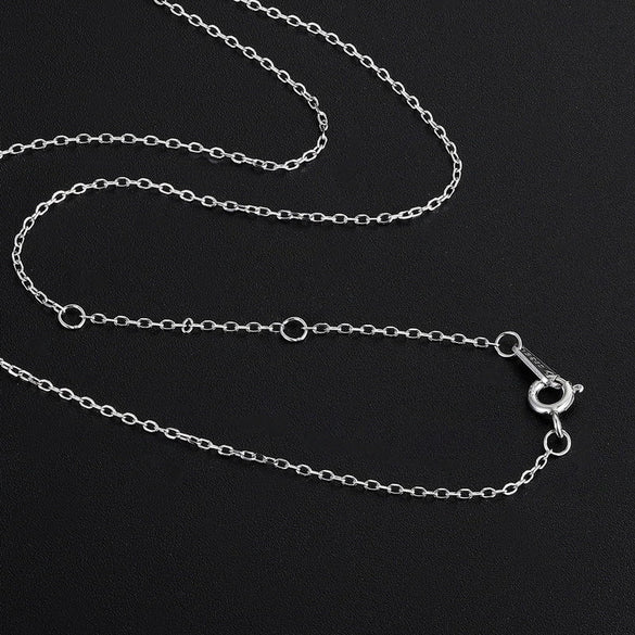 Wholesale Jewelry S925 Silver Geometric Cross Chain Pendant Simple Style Electroplated For Women