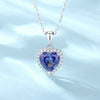 Wholesale Jewelry S925 Silver Heartshaped High Carbon Diamond Pendant Necklace