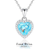 Wholesale Jewelry S925 Silver Heartshaped High Carbon Diamond Pendant Necklace