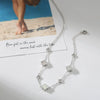Wholesale Jewelry S925 Silver Hollow Four Leaf Clover Geometric Anklet