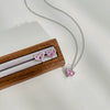 Wholesale Jewelry S925 Silver Light Luxury Heartshaped Zircon Electroplated Necklace Earrings