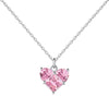 Wholesale Jewelry S925 Silver Light Luxury Heartshaped Zircon Electroplated Necklace Earrings