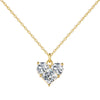 Wholesale Jewelry S925 Silver Light Luxury Heartshaped Zircon Electroplated Necklace Earrings
