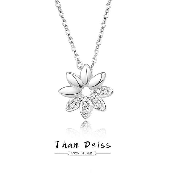Wholesale Jewelry S925 Silver Wheat Ear Allmatch Geometric Cross Chain Necklace For Women