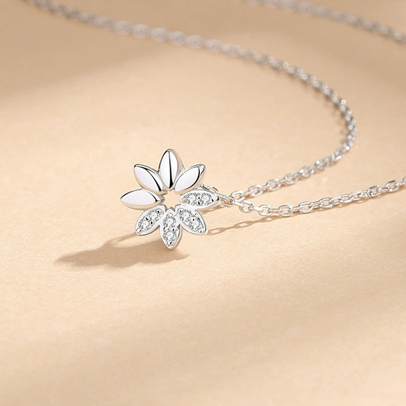 Wholesale Jewelry S925 Silver Wheat Ear Allmatch Geometric Cross Chain Necklace For Women
