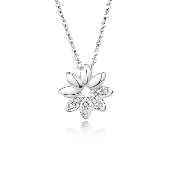 Wholesale Jewelry S925 Silver Wheat Ear Allmatch Geometric Cross Chain Necklace For Women
