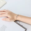 Wholesale Jewelry S925 Sterling Silver Adjustable Bracelet With Diamond 8 Word Symbol Geometric Cartoon Style Electroplated