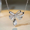 Wholesale Jewelry S925 Sterling Silver Bow Necklace Electroplated Ochain For Women