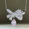 Wholesale Jewelry S925 Sterling Silver Bow Necklace Electroplated Ochain For Women