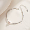 Wholesale Jewelry S925 Sterling Silver Broken Silver Chain Bracelet Geometric Electroplated Light Luxury Women's