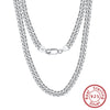 Wholesale Jewelry S925 Sterling Silver Cuban Chain Necklace Geometric Electroplated For Men And Women