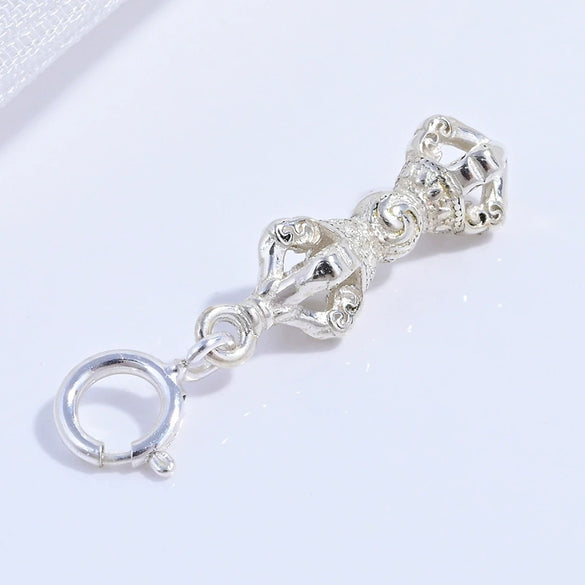 Wholesale Jewelry S925 Sterling Silver Diamond Pestle Universal Buckle Electroplated Bracelet Necklace Buckle
