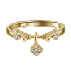 Wholesale Jewelry S925 Sterling Silver Flower Design Ring With Electroplating