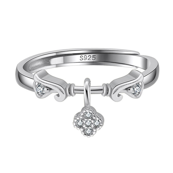 Wholesale Jewelry S925 Sterling Silver Flower Design Ring With Electroplating