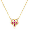 Wholesale Jewelry S925 Sterling Silver Four Leaf Clover Flower Light Luxury Necklace