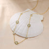 Wholesale Jewelry S925 Sterling Silver Fourleaf Clover Pendant Necklace 14K Gold Electroplated With Geometric Design