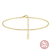 Wholesale Jewelry S925 Sterling Silver Geometric Anklet For Women