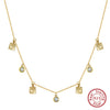 Wholesale Jewelry S925 Sterling Silver Geometric Baroque Pendant Clavicle Chain For Women