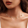 Wholesale Jewelry S925 Sterling Silver Geometric Baroque Pendant Clavicle Chain For Women