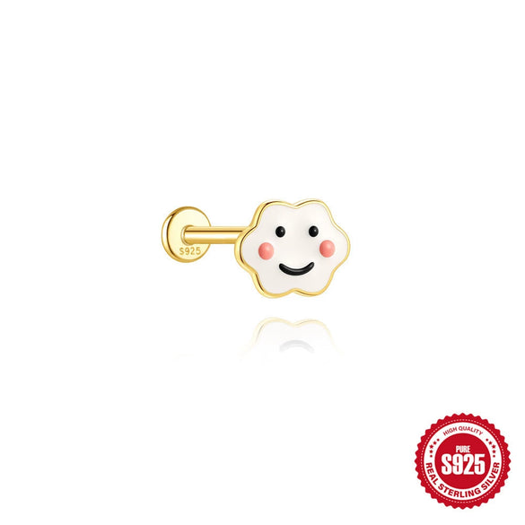 Wholesale Jewelry S925 Sterling Silver Geometric Cartoon Animal Ear Jewelry With Environmentally Friendly Electroplating