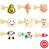 Wholesale Jewelry S925 Sterling Silver Geometric Cartoon Animal Ear Jewelry With Environmentally Friendly Electroplating