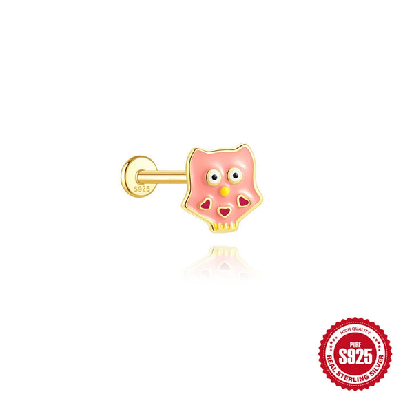 Wholesale Jewelry S925 Sterling Silver Geometric Cartoon Animal Ear Jewelry With Environmentally Friendly Electroplating