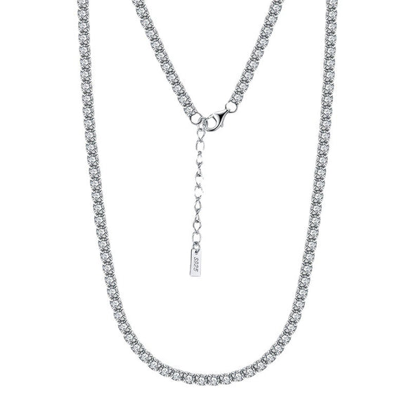 Wholesale Jewelry S925 Sterling Silver Geometric Clavicle Chain Necklace With Electroplating