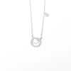 Wholesale Jewelry S925 Sterling Silver Geometric Cross Chain Ring Necklace For Women
