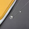 Wholesale Jewelry S925 Sterling Silver Geometric Cross Chain Ring Necklace For Women
