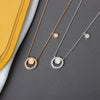 Wholesale Jewelry S925 Sterling Silver Geometric Cross Chain Ring Necklace For Women