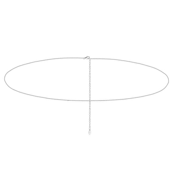 Wholesale Jewelry S925 Sterling Silver Geometric Cross Waist Chain With Electroplating For Women