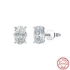 Wholesale Jewelry S925 Sterling Silver Geometric Eggshaped Electroplated Earrings For Women