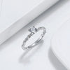 Wholesale Jewelry S925 Sterling Silver Geometric Electroplated Round Zircon Ring For Women
