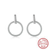 Wholesale Jewelry S925 Sterling Silver Geometric Hollow Round Stud Earrings With Electroplating