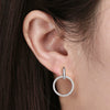 Wholesale Jewelry S925 Sterling Silver Geometric Hollow Round Stud Earrings With Electroplating