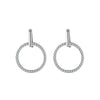 Wholesale Jewelry S925 Sterling Silver Geometric Hollow Round Stud Earrings With Electroplating