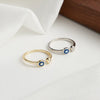 Wholesale Jewelry S925 Sterling Silver Geometric Oil Dropping Opening Ring For Women