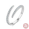 Wholesale Jewelry S925 Sterling Silver Geometric Open Ring Electroplated Unisex