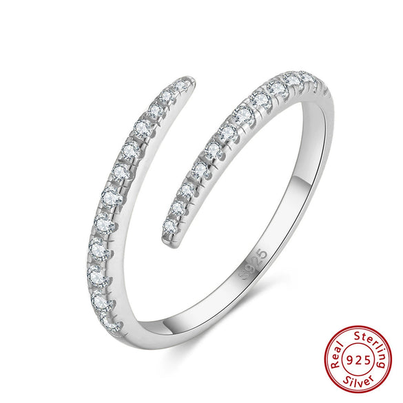 Wholesale Jewelry S925 Sterling Silver Geometric Open Ring Electroplated Unisex